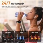 Smart Watches for Men Women, 1.43" AMOLED Display Smartwatch with 7-Day Battery, 120+ Sport Modes, Bluetooth Calls, Heart Rate/Sleep Monitor, IP68 Waterproof for iPhone Android Compatible (Black) - Image 4