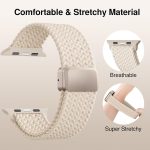 Braided Stretchy Band Compatible with Apple Watch Bands 38mm 40mm 41mm 42mm 44mm 45mm 46mm 49mm Women Men, Soft Nylon Solo Loop Magnetic Sport Strap for iWatch Series 11 10 9 8 7 6 5 4 3 2 1 SE Ultra - Image 3