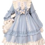 Girls Lolita Princess Dress Kawaii Long Sleeve Chiffon Skirt Cute Girl Dress