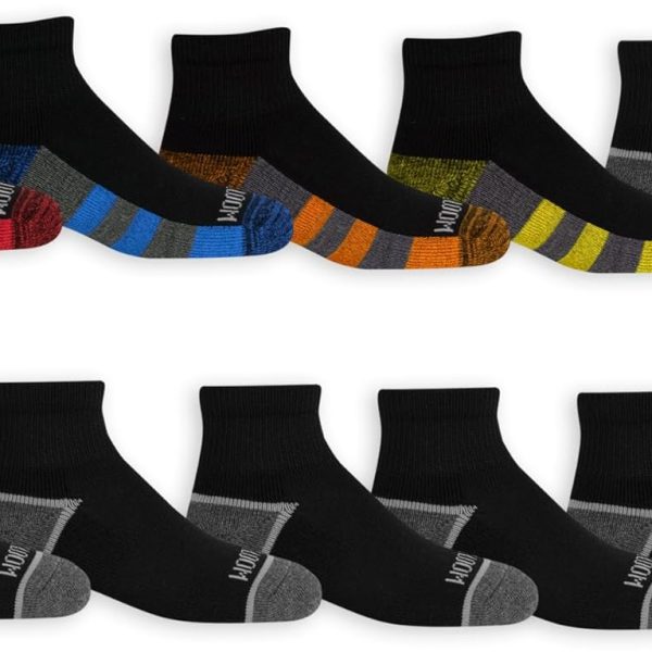 Fruit of the Loom Boys' Everyday Active Sports Ankle Socks (10 Pack)