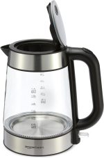 Amazon Basics Electric Kettle with Glass Carafe for Tea and Coffee, BPA-Free, Fast Boiling, Auto Shut-Off, 1.8 Quarts, 1500W, Black and Silver - Image 5