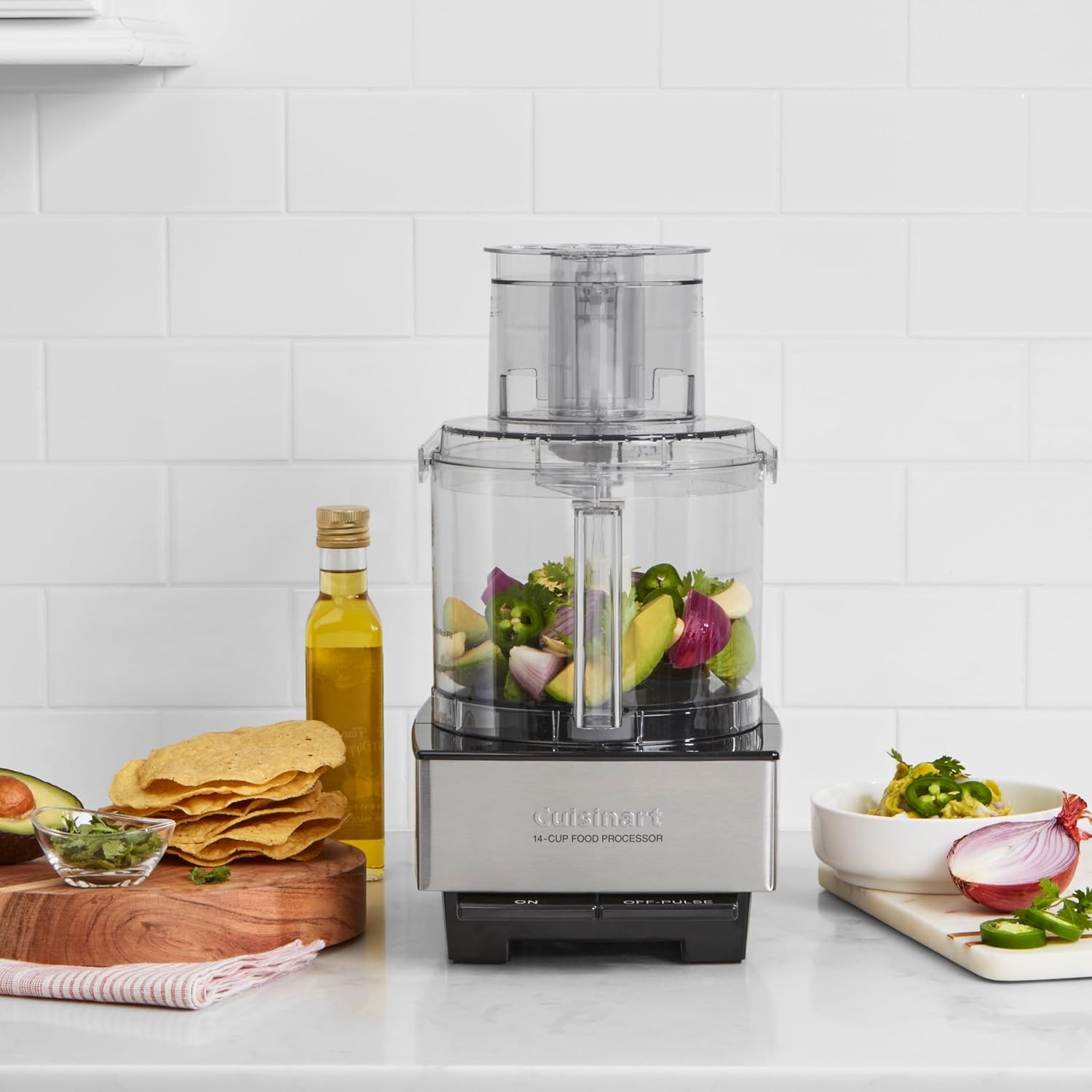 Cuisinart Food Processor, 14-Cup Vegetable Food Chopper for Mincing, Dicing, Shredding, Puree & Kneading Dough, 720-Watt Motor, Stainless Steel, DFP-14BCNY 2 Cuisinart Food Processor, 14-Cup Vegetable Food Chopper for Mincing, Dicing, Shredding, Puree & Kneading Dough, 720-Watt Motor, Stainless Steel, DFP-14BCNY - Image 2