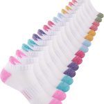 Comfoex Girls Socks Ankle Athletic Socks For Kids 4-6 6-8 8-10 Years Old Short Socks With Cushioned Sole 8 Pairs
