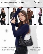 GAYHAY 3 Pack Long Sleeve Shirts for Women Basic Tops Crew Neck Fitted Tight Workout Tees Y2K Clothes Going Out Fashion 2025 - Image 3