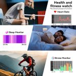 Smart Watch for Men Women, 1.83" HD Touchsreen, Bluetooth Calling, 5 ATM Water-Resistance, 130+ Sports Modes, Health, Fitness & Sleep Tracker, Timer, Fitness Watch for Android/iOS (Black) - Image 5