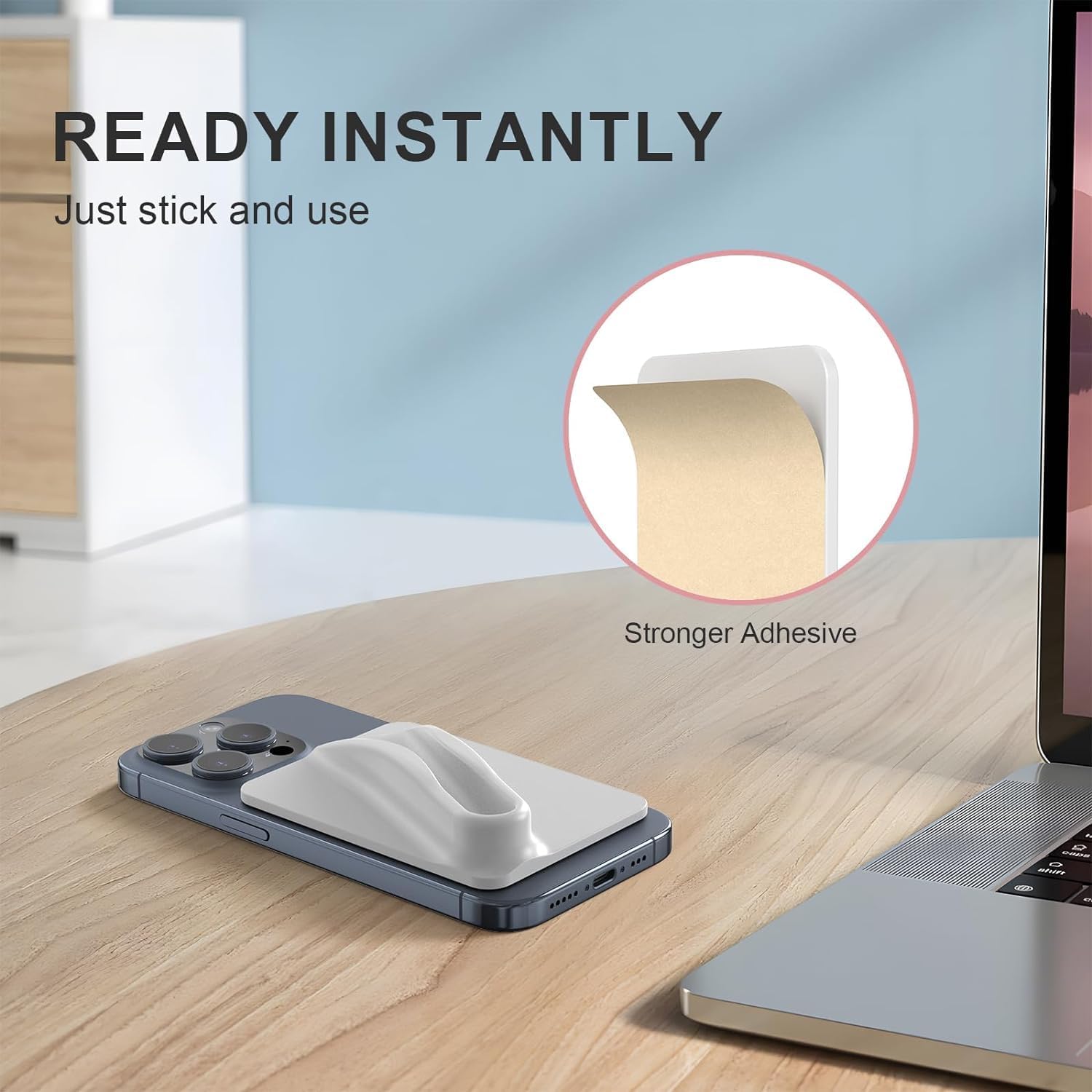 DOB SECHS Silicone Lip Holder for Cell Phone Lipstick Lip Glaze Phone Case Back Stick On Holder for iPhone and Android Phones, Grey 3 DOB SECHS Silicone Lip Holder for Cell Phone Lipstick Lip Glaze Phone Case Back Stick On Holder for iPhone and Android Phones, Grey - Image 3