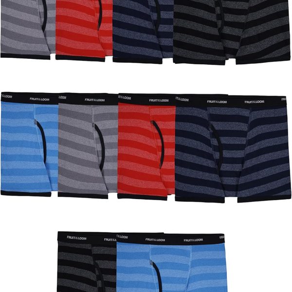 Fruit of the Loom Boys' and Toddler Boxer Briefs, Tag Free & Breathable Underwear, Assorted Color Multipacks