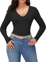iGENJUN Women Long Sleeve V Neck Shirts for Women Business Casual Work Top Knit Slim Fit for Fall - Image 6