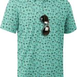 ZITY Men's Golf Shirts Short Sleeve Moisture Wicking Performance Print Patterns Casual Collared Golf Polo Shirt for Men