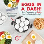 DASH Rapid Egg Cooker: 7 Egg Capacity Electric Egg Cooker for Hard Boiled Eggs, Poached Eggs, Scrambled Eggs, or Omelets with Auto Shut Off Feature - Black' - Image 2