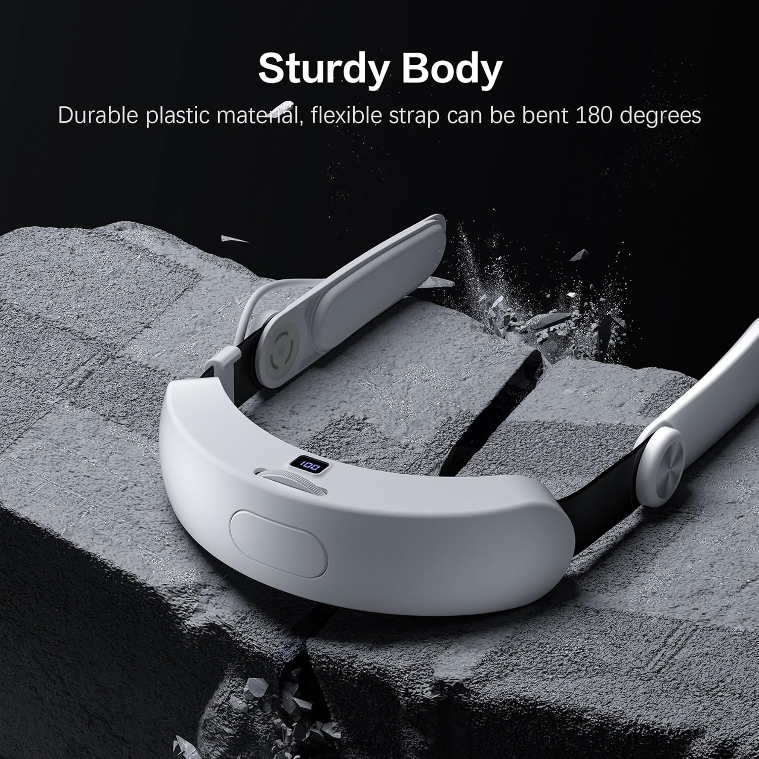 Head Strap for Oculus Meta Quest 3/3S with Battery, Adjustable VR Accessories with One-Click Fit, Rear Cushion Dial, 2–4H Playtime, VR Head Strap Reduce Facial Stress for Gaming Comfort 9 Head Strap for Oculus Meta Quest 3/3S with Battery, Adjustable VR Accessories with One-Click Fit, Rear Cushion Dial, 2–4H Playtime, VR Head Strap Reduce Facial Stress for Gaming Comfort - Image 9