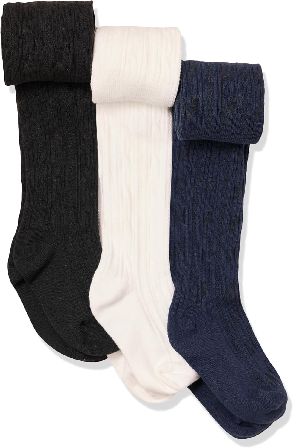 Amazon Essentials Girls' Cable Knit Tight, Pack of 3 1 Amazon Essentials Girls' Cable Knit Tight, Pack of 3