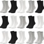 15 Pairs Toddler Socks Kids Crew Mid Calf Dress Socks for Boys Girls Children 1-13 Years