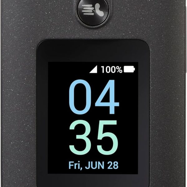 Verizon Prepaid TCL Go Flip 7 (T435S), 4G LTE Flip Phone, Easy-to-Use with Large Buttons, External Display, Long Battery Life - Locked to Verizon - Gray