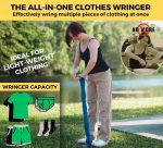 Ultra-Light Clothes Wringer – 2025 Upgraded Version with Wider Towel – Manual Hand Crank Laundry Dryer for Travel, Camping & Off-Grid Use – Compact & Eco-Friendly - Image 2