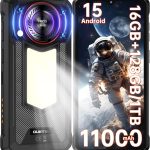 OUKITEL WP53S Rugged Smartphone Unlocked,16B+128GB Android 15 Rugged Phone,11000mAh Battery with Camping Light,6.52" FHD+,13MP+8MP IP68/IP69K Waterproof Cell Phone 4G Dual SIM NFC/OTG/Louder Speaker