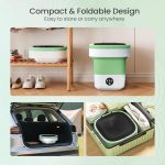 Portable Washing Machine - 16L Mini Foldable Washer with Spin Basket, 3 Cleaning Modes & Deep Cleaning for Small Clothes, Collapsible Laundry for Apartment, Home, Hotel and Travel (Green) - Image 4