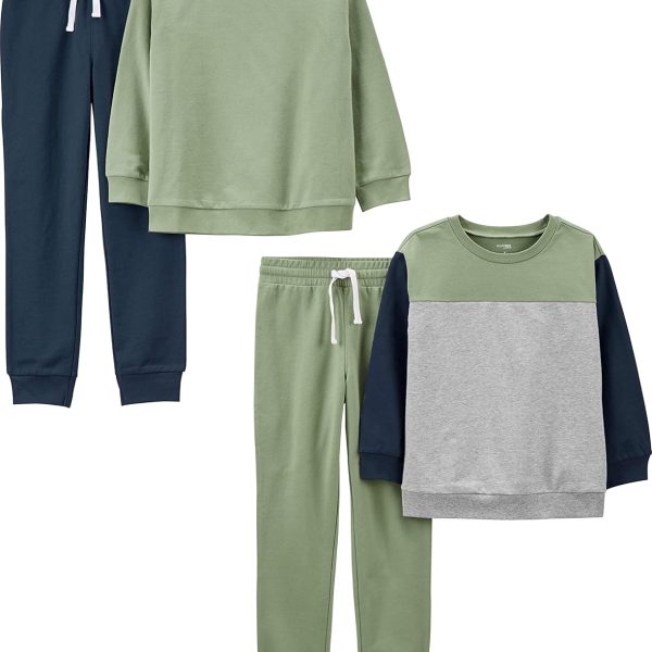 Simple Joys by Carter's baby-boys 4-piece Sweatshirt Set