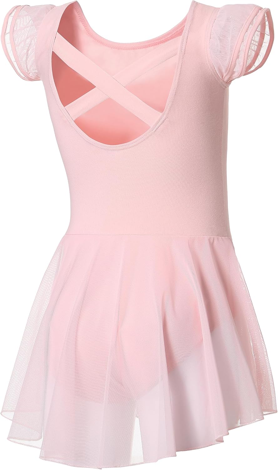 DIPUG Ballet Leotards for Girls Ballet Leotard with Skirt Toddler DIPUG Ballet Leotards for Girls Ballet Leotard with Skirt Toddler Dance Leotards Flutter Sleeve and Criss-Cross Back