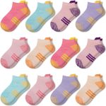 Comfoex 12 Pairs Girls Athletic Ankle Socks for 4-6 6-8 8-10 Years Old - Cotton Short Socks for Little Big Kids - Image 7
