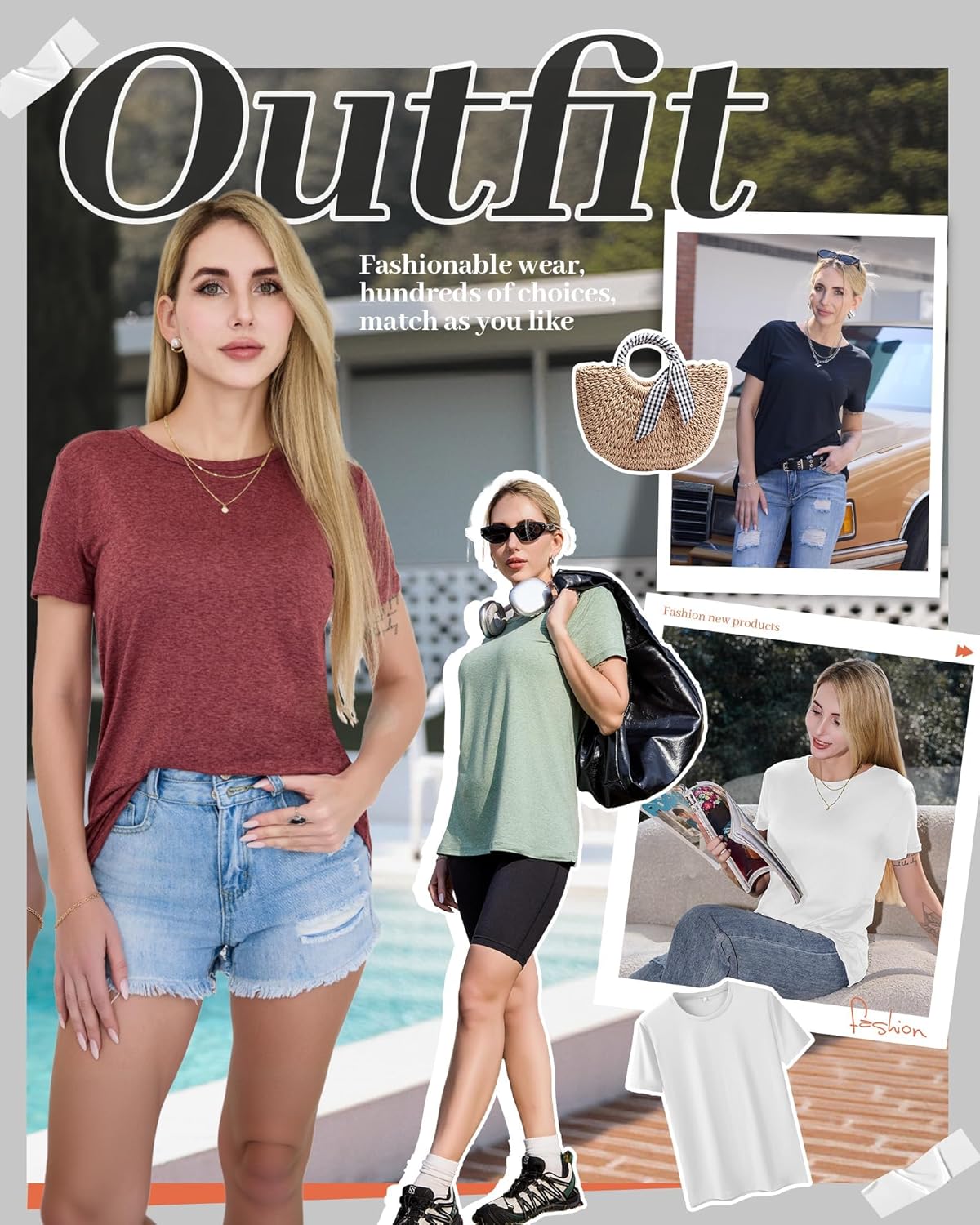 GAYHAY 3 Pack Womens T-Shirts - Short Sleeve Spring Summer Tops Crew Neck Trendy Casual Work Soft Basic Tees for Ladies 2025 4 GAYHAY 3 Pack Womens T-Shirts - Short Sleeve Spring Summer Tops Crew Neck Trendy Casual Work Soft Basic Tees for Ladies 2025 - Image 4