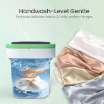 Portable Washing Machine - 16L Mini Foldable Washer with Spin Basket, 3 Cleaning Modes & Deep Cleaning for Small Clothes, Collapsible Laundry for Apartment, Home, Hotel and Travel (Green) - Image 5