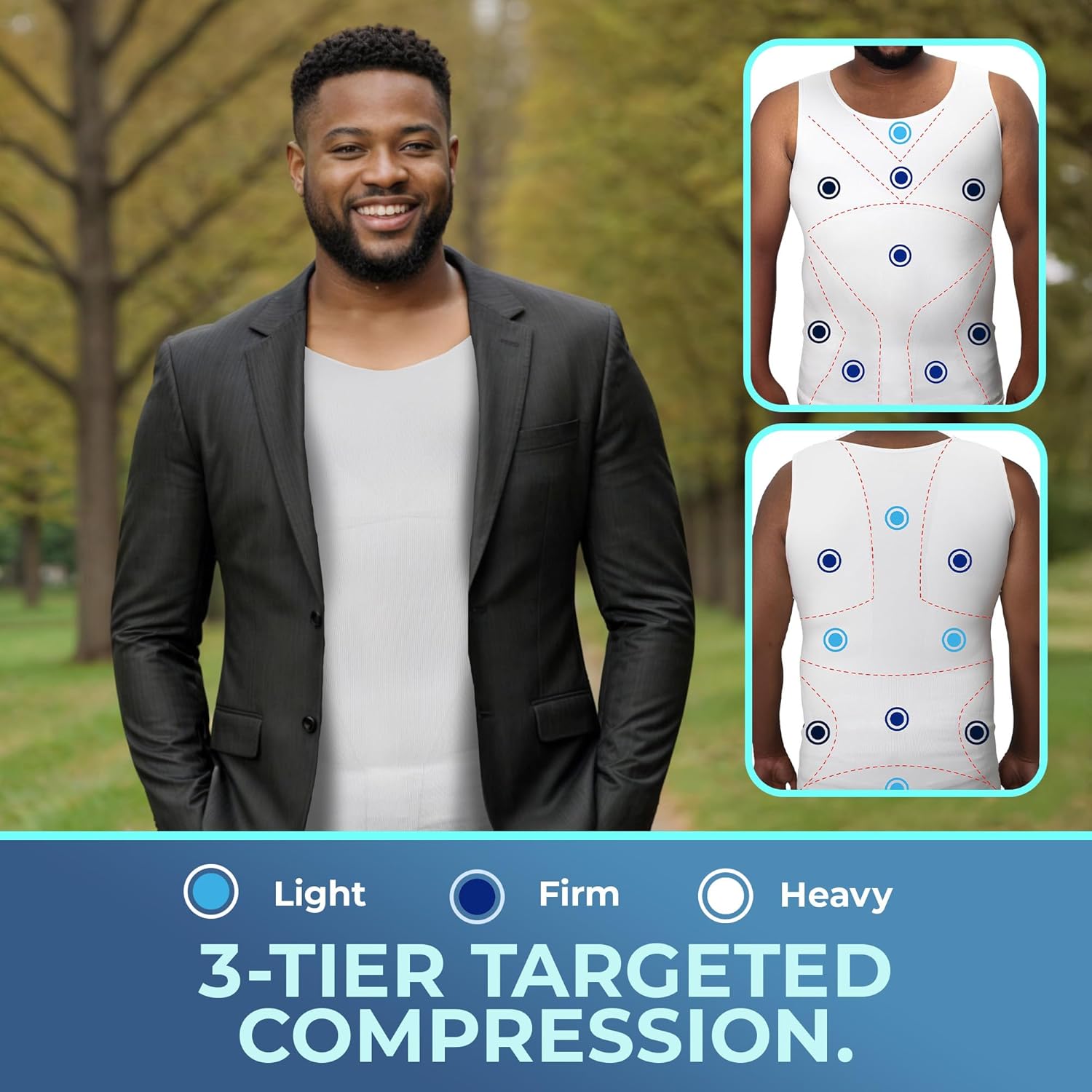 QORE LOGIQ Gynecomastia Compression Shirts for Men - Sleeveless Slimming Undershirts Tummy Control and Body Shaper Tank Top 4 QORE LOGIQ Gynecomastia Compression Shirts for Men - Sleeveless Slimming Undershirts Tummy Control and Body Shaper Tank Top - Image 4