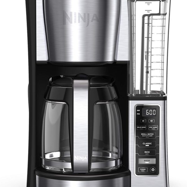 Ninja 12-Cup Programmable Coffee Brewer, 2 Brew Styles, Adjustable Warm Plate, 60oz Water Reservoir, Delay Brew - Black/Stainless Steel