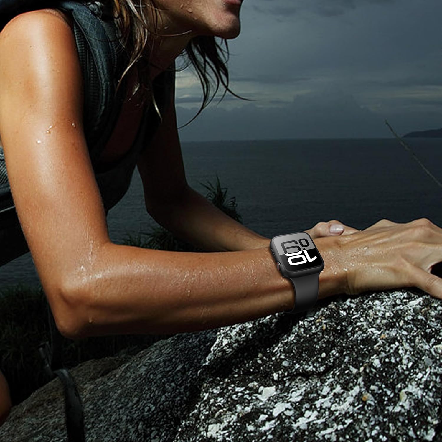 Misxi 2 Pack Tempered Glass Case Compatible for Apple Watch Series 10 (2024) 46mm, Hard PC Screen Protector Overall Protection Ultra-Thin Lightweight Scratch-Resistant Cover for iWatch, Satin Black 7 Misxi 2 Pack Tempered Glass Case Compatible for Apple Watch Series 10 (2024) 46mm, Hard PC Screen Protector Overall Protection Ultra-Thin Lightweight Scratch-Resistant Cover for iWatch, Satin Black - Image 7