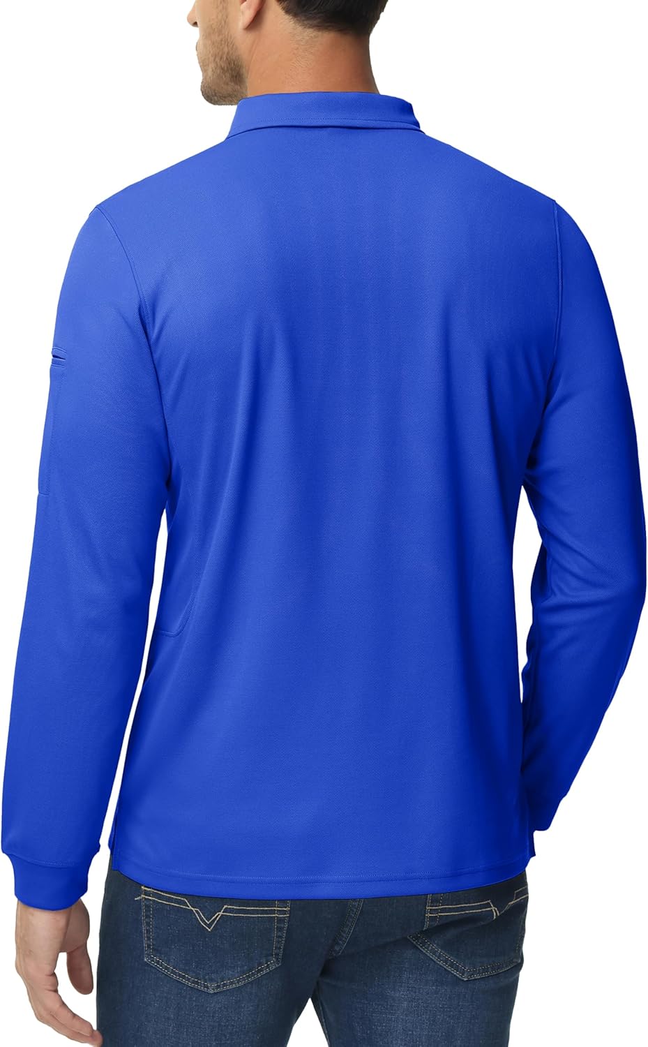 MAGCOMSEN Men's Polo Shirts 3 Button Quick Dry Performance Long Sleeve Tactical Shirts Pique Jersey Golf Shirt 4 MAGCOMSEN Men's Polo Shirts 3 Button Quick Dry Performance Long Sleeve Tactical Shirts Pique Jersey Golf Shirt - Image 4