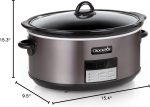 Crock-Pot Large 8-Quart Programmable Slow Cooker with Auto Warm Setting Black Stainless Steel - Image 6