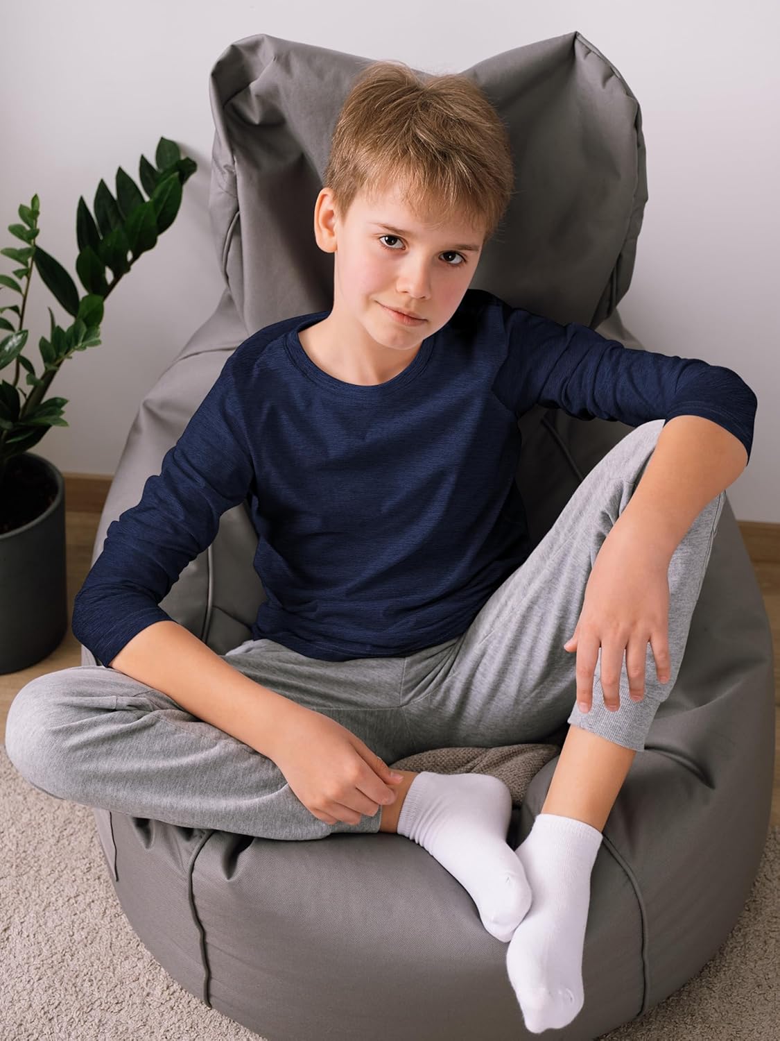 HXP 5 Pack Boys Long Sleeve Shirts Youth Dry Fit Shirts Boys' Activewear Athletic Performance T-Shirts Clothes 6-18 Years 5 HXP 5 Pack Boys Long Sleeve Shirts Youth Dry Fit Shirts Boys' Activewear Athletic Performance T-Shirts Clothes 6-18 Years - Image 5