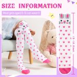 Girls Knee High Socks Kids Crazy Fun Gift Silly Tall Boot Cute Animal Cotton Long Socks 6 Pairs - Image 5