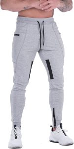 FIRSTGYM Mens Joggers Sweatpants Slim Fit Workout Training Thigh Mesh Gym Jogger Pants with Zipper Pockets - Image 3