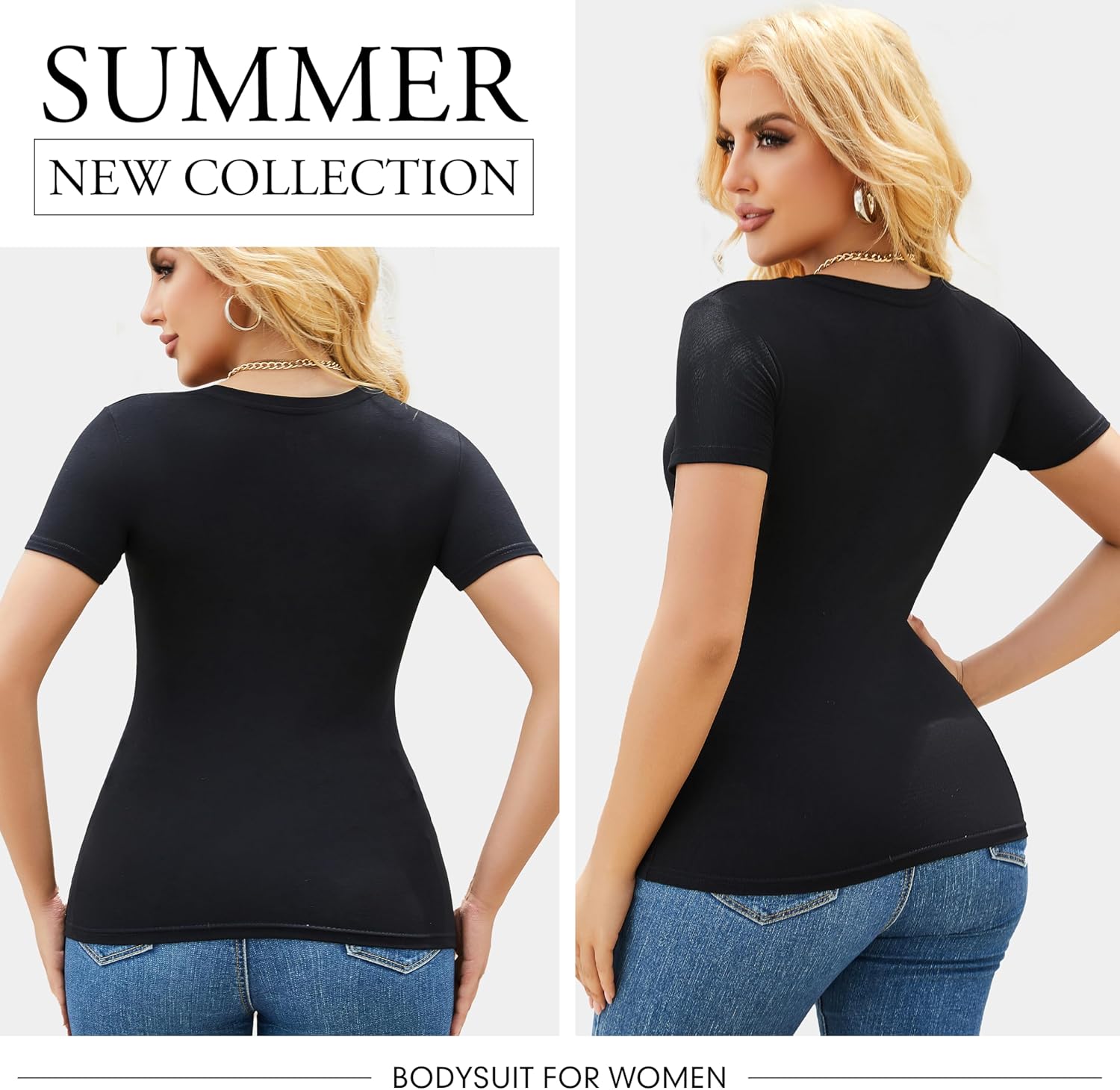 5 Pack Womens T Shirts Short Sleeve Basic Tees V Neck Fashion Tops Slim Fit Casual Summer Outfits Clothes 2025 2 5 Pack Womens T Shirts Short Sleeve Basic Tees V Neck Fashion Tops Slim Fit Casual Summer Outfits Clothes 2025 - Image 2