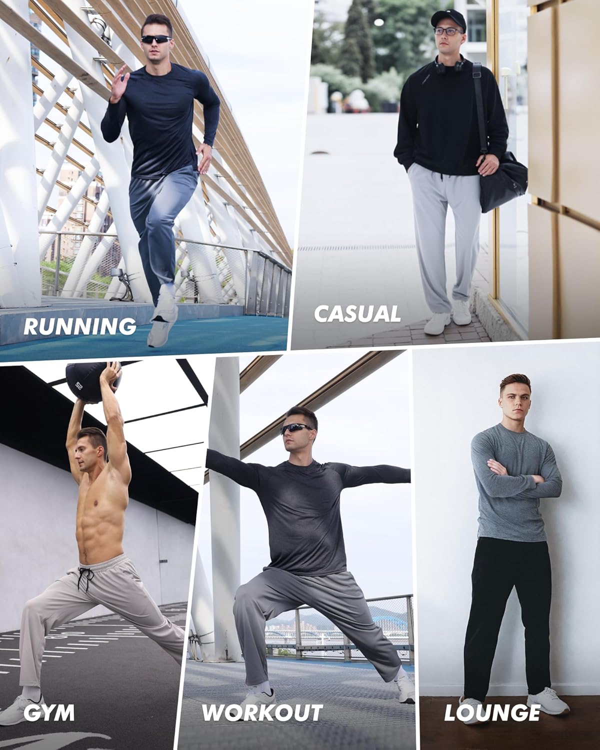 3 Pack Mens Sweatpants with Pockets - Mesh Open Bottom Athletic Joggers for Men Loose Fit Gym Workout Running Casual Pants 5 3 Pack Mens Sweatpants with Pockets - Mesh Open Bottom Athletic Joggers for Men Loose Fit Gym Workout Running Casual Pants - Image 5