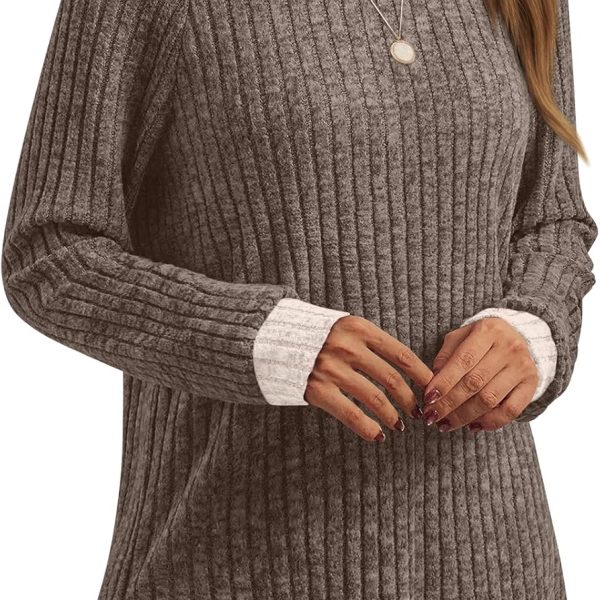 AUTOMET Womens Long Sleeve Tops Winter Clothing 2025 Dressy Casual Tunic Sweaters Fall Fashion Color Block Shirts