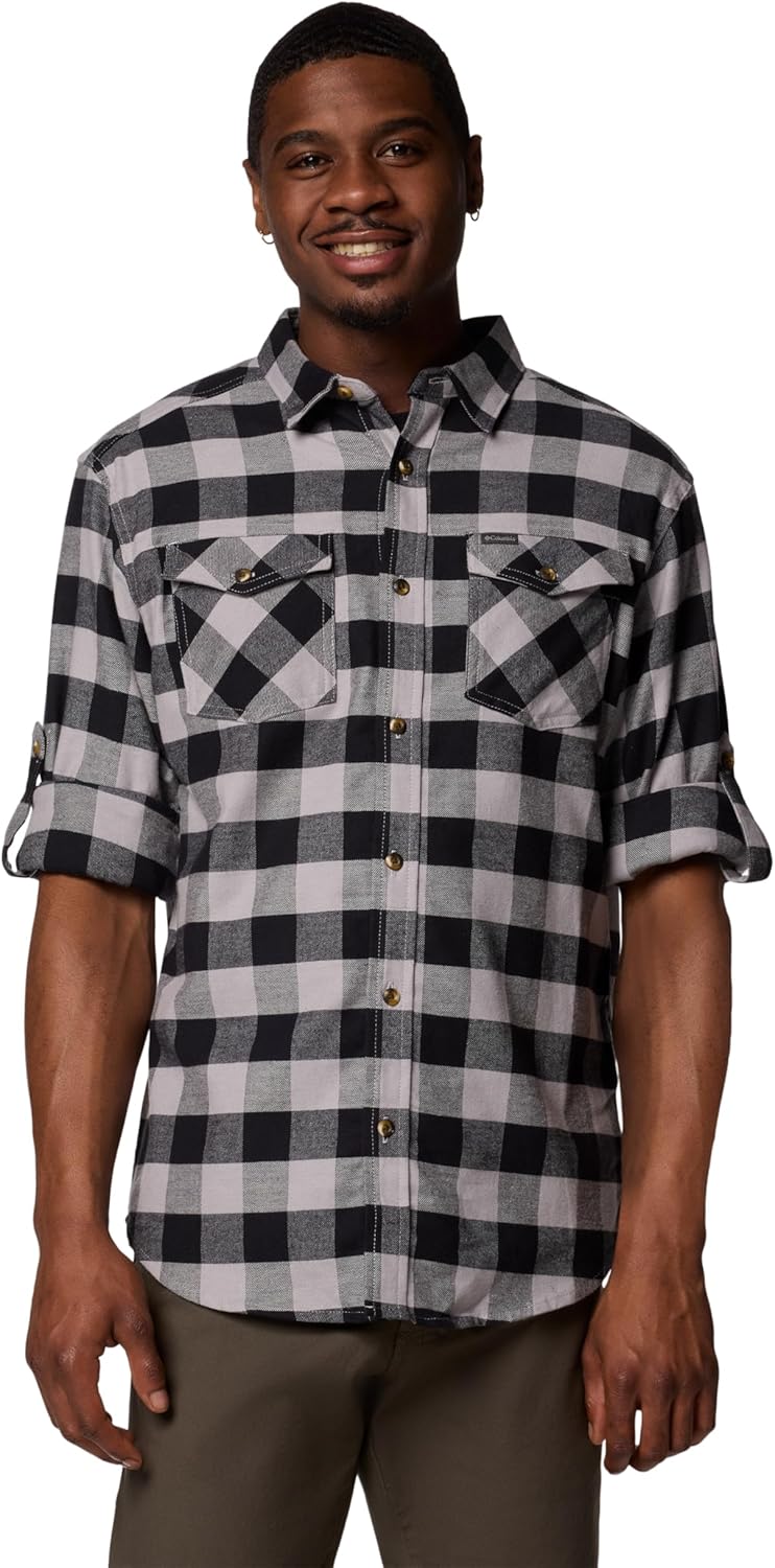 Columbia Mens Bearmouth Springs Roll Up Long Sleeve Flannel Shirt 5 Columbia Mens Bearmouth Springs Roll Up Long Sleeve Flannel Shirt - Image 5