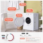 Euhomy Compact Dryer 1.8 cu. ft. Portable Clothes Dryers with Exhaust Duct with Stainless Steel Liner Four Function Small Dryer Machine, Suitable for Apartments, Dorm, RVs, White - Image 4