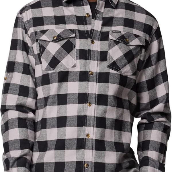 Columbia Mens Bearmouth Springs Roll Up Long Sleeve Flannel Shirt