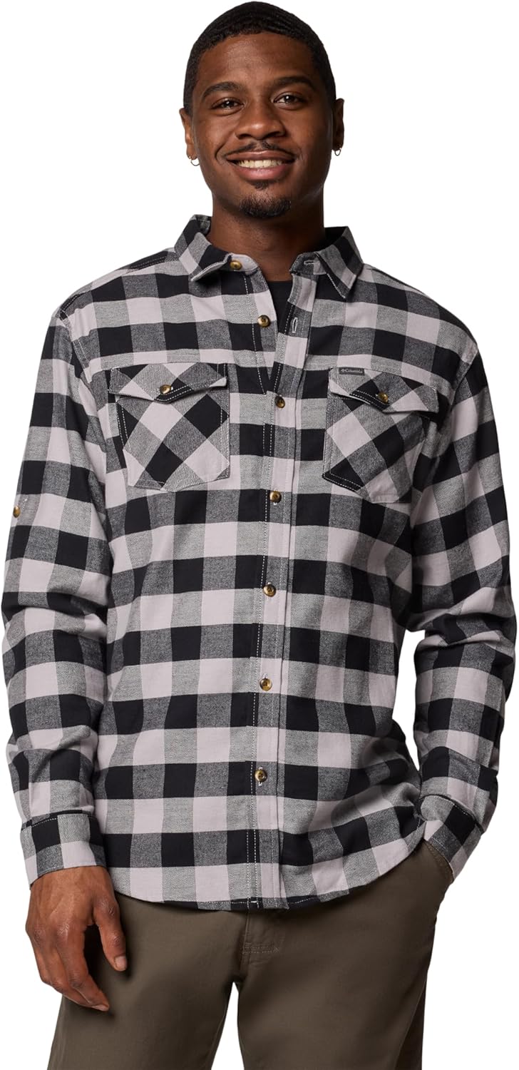 Columbia Mens Bearmouth Springs Roll Up Long Sleeve Flannel Shirt 1 Columbia Mens Bearmouth Springs Roll Up Long Sleeve Flannel Shirt