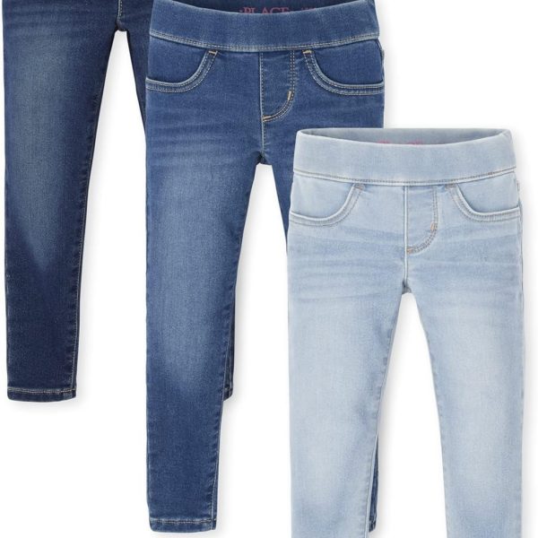 The Children's Place Girls Stretch Denim Jeggings, 3 Pack