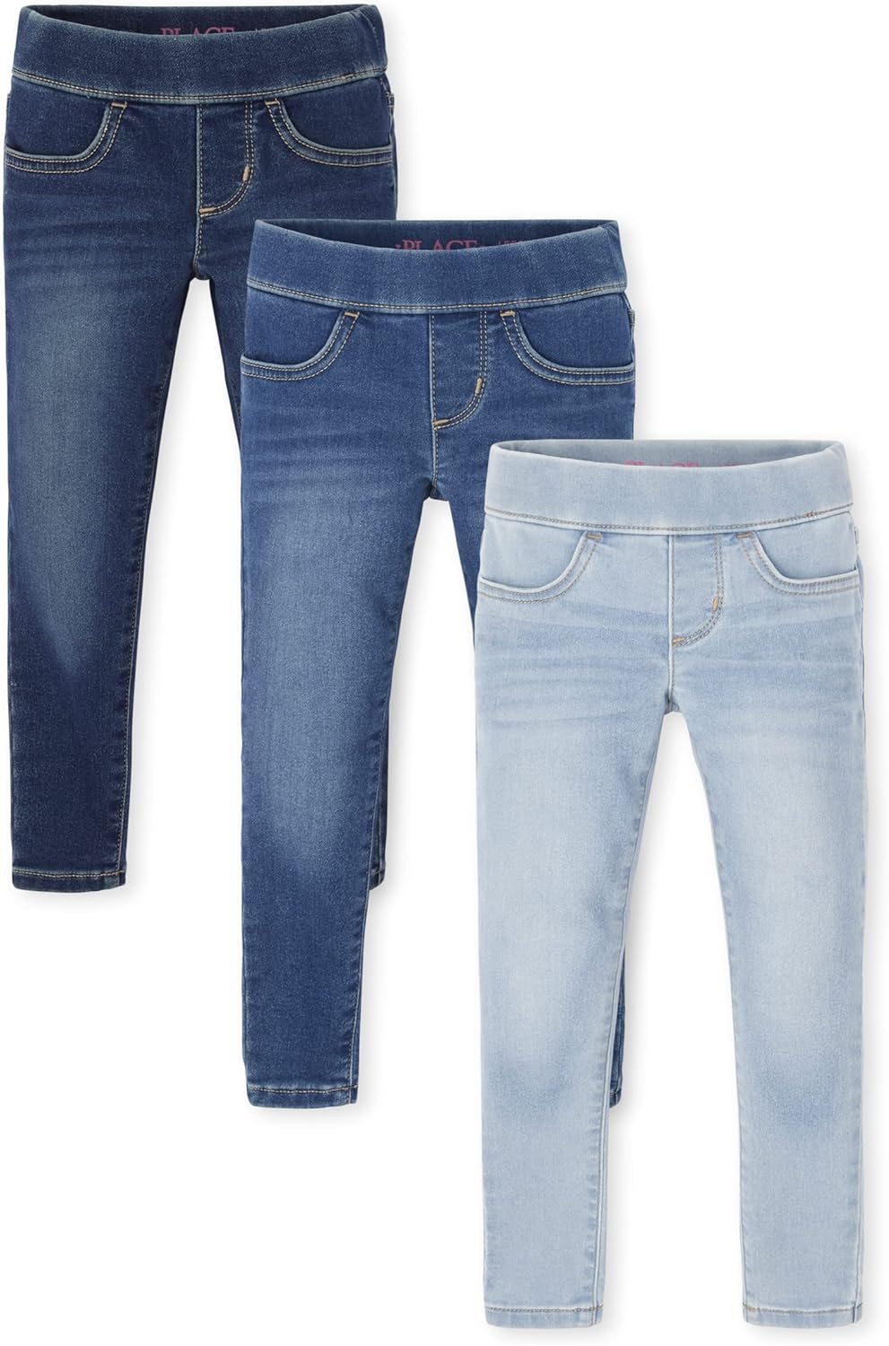 The Children's Place Girls Stretch Denim Jeggings, 3 Pack 1 The Children's Place Girls Stretch Denim Jeggings, 3 Pack