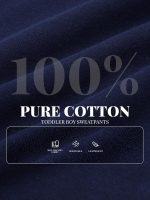 HXP 4 Pack Toddler Boys Sweatpants Pure Cotton Toddler Sweatpants Boys Kids Joggers Pants with Pocket Drawstring - Image 2