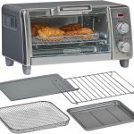BLACK+DECKER Crisp 'N Bake Air Fry Countertop Convection Toaster Oven, Medium Capacity, 4-Slice, 5-in-1, Fits 9” Pizza, 30-Min Timer, Bake, Broil, Air Fry, Toast, Keep Warm, Stainless Steel