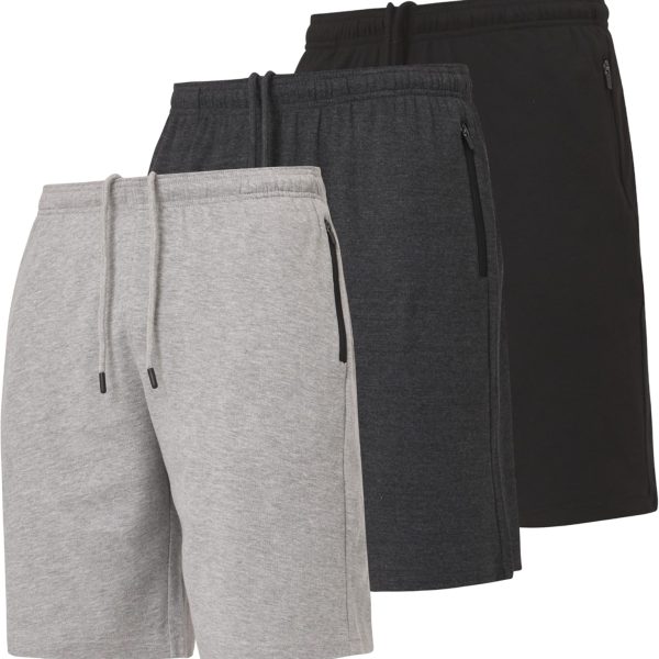 Ultra Performance 3 Pack Mens Shorts Casual Men's Athletic Short Workout Gym Shorts for Men with Zipper Pockets, Small - 5X