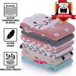 FNOVCO Girls Knee High Socks Kids Crazy Fun Gift Cute Animal Patterns Cotton Long Socks 6 Pairs - Image 3