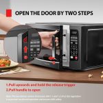 TOSHIBA EM131A5C-BS Countertop Microwave Ovens 1.2 Cu Ft, 12.4" Removable Turntable Smart Humidity Sensor 12 Auto Menus Mute Function ECO Mode Easy Clean Interior Black Color 1000W - Image 7