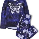 The Children's Place Girls' Single Long Sleeve Top and Pants 2 Piece Pajamas Sets