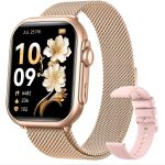 Smart Watch for Android/iPhone, 5ATM Fitness Watches for Women with 110+ Sports Modes, Bluetooth Calls/Messages/App Notifications, Health Monitor Blood Pressure/Heart Rate/SpO2/Sleep, Gifts for Women